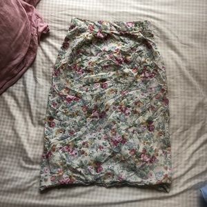 Vintage floral midi skirt